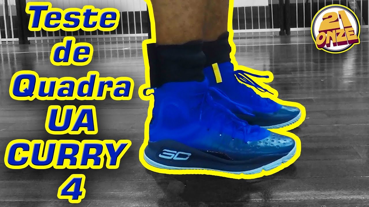 Teste em QUADRA UNDER ARMOUR CURRY 4  | Canal 21onze T&ecirc;nis de Basquete