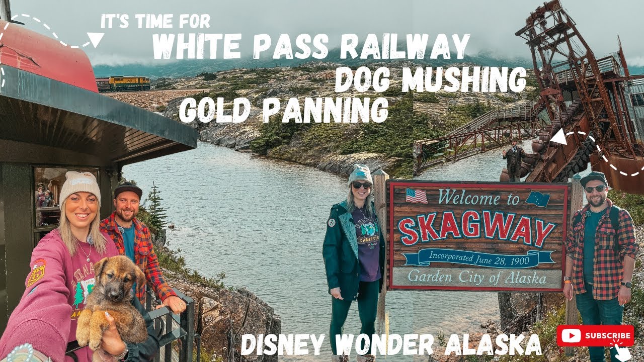 Скагуэй, Аляска | Поезд White Pass | Промывка золота | Собачьи упряжки | Круиз Disney Wonder от A...
