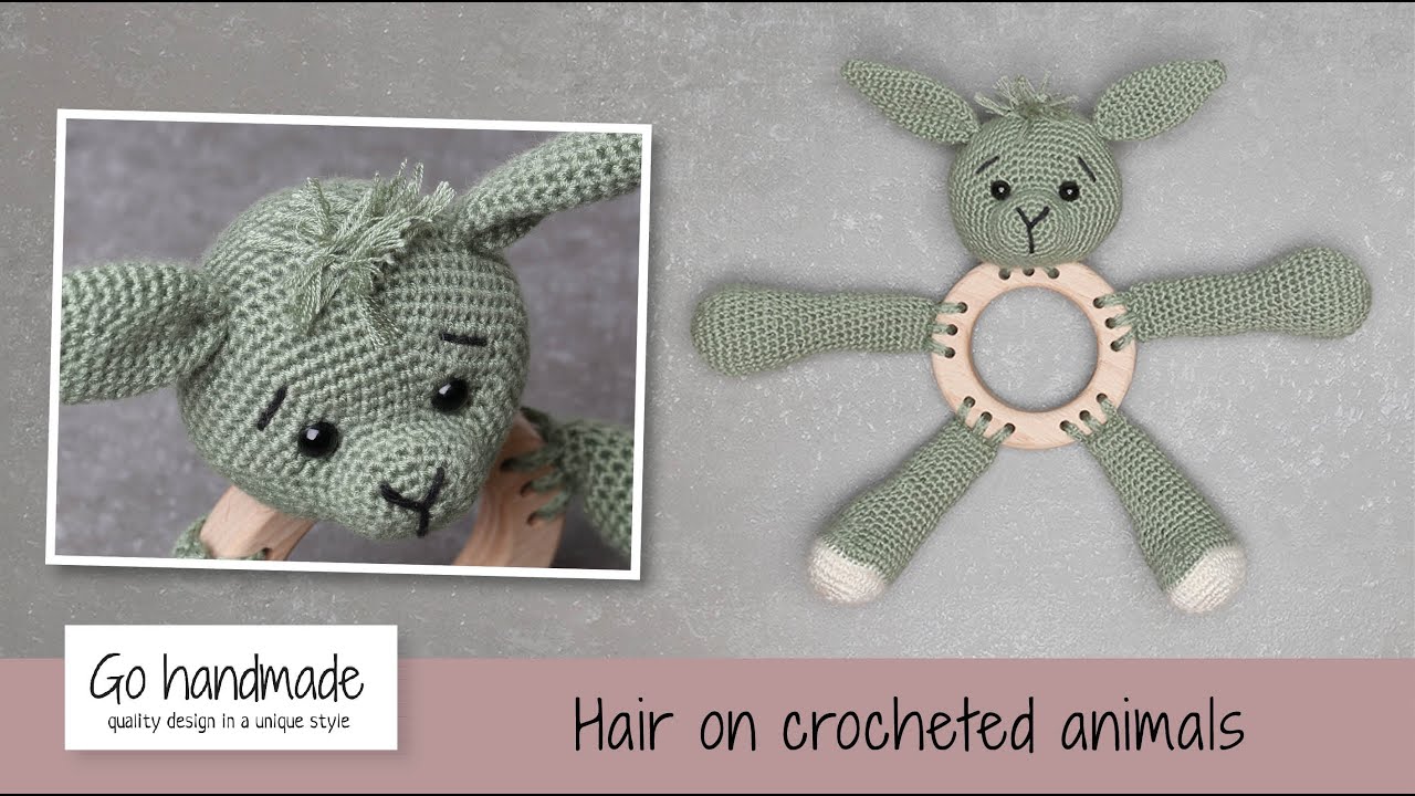 How to make hair on crocheted animals