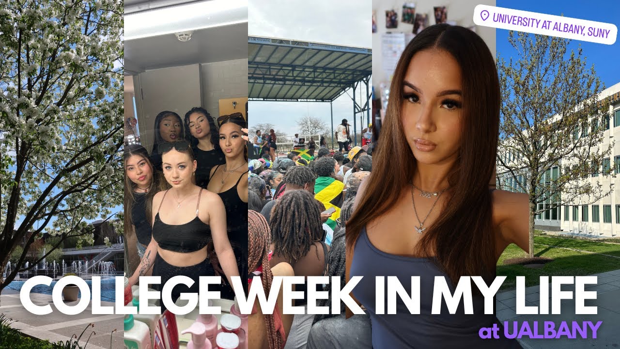 Неделя колледжа в моей жизни в UALBANY | последняя неделя занятий, учёбы, GRWM, DARTY SZN и много...