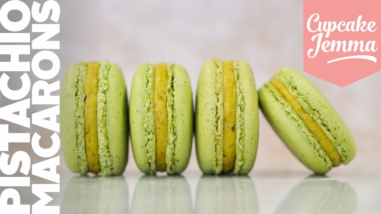 Pistachio Macarons with Pistachio French Buttercream Filling | Foolproof Recipe! Cupcake Jemma