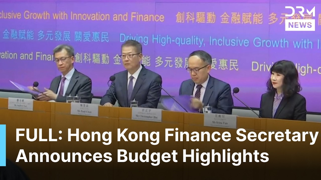 FULL PRESSER: Hong Kong Finance Secretary Paul Chan Announces Major Budget Highlights | AC1B