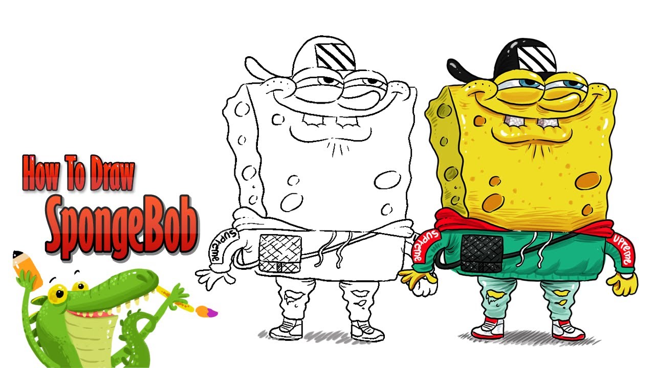 how to draw Spongebob | Hypebeast