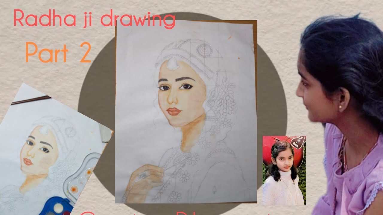 Radha ji easy drawing by painting #creative #art #artist #painting colour #shorts 
