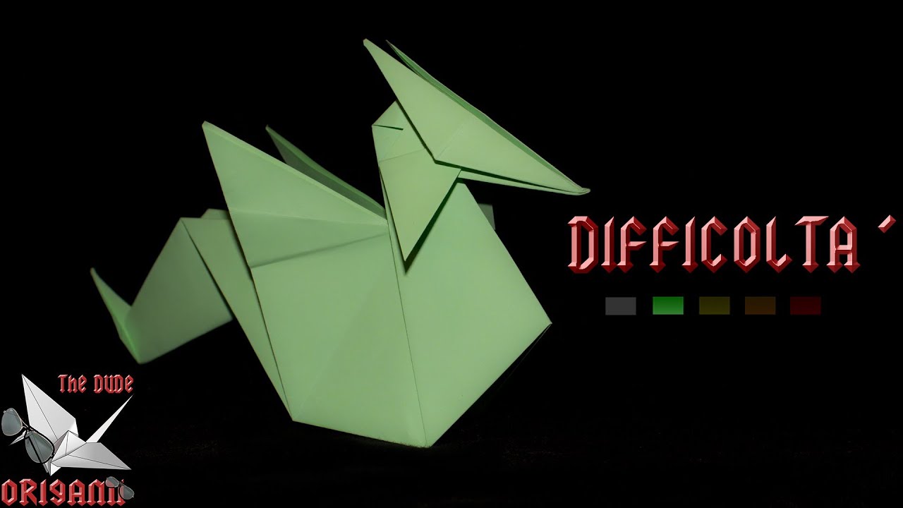 [ORIGAMI ITA] Drago Facile (Emilson Nunes Dos Santos﻿) || Origami Decorativi/Animali/Semplici