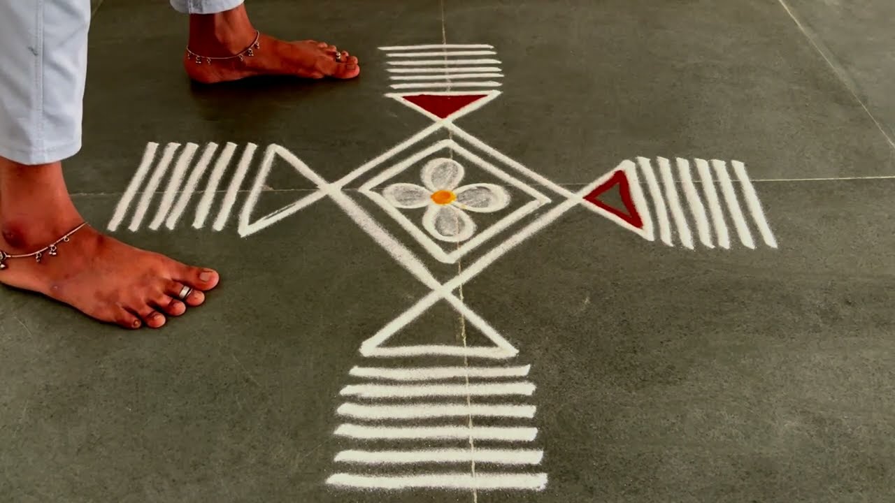 Easy padikolam designs| Simple muggulu designs| easy rangoli designs| Beginners kolam