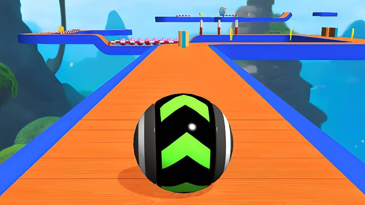 Sky Rolling Ball 3D Gameplay Speedrun All Levels 55
