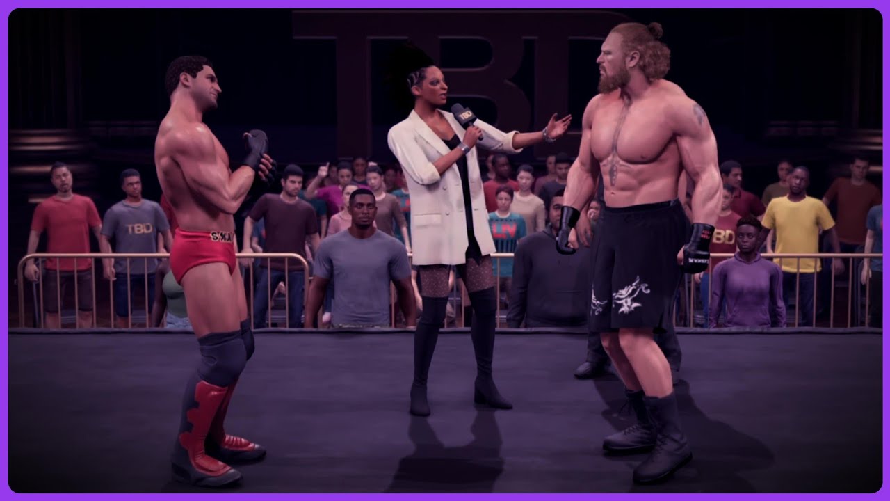WWE 2K25 | KEN SHAMROCK v BROCK LESNAR (Underground Match)