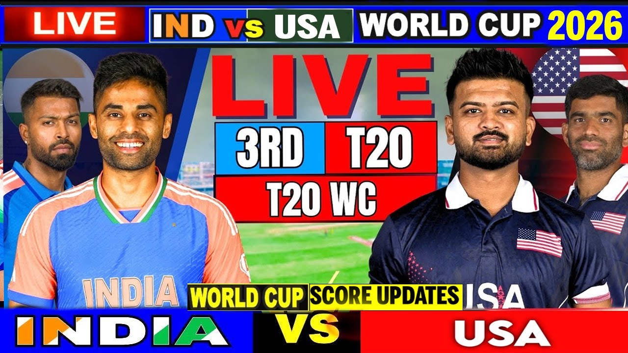 🔴Live: India vs USA T20 WC 3rd T20 | T20 World Cup 2026 | Cricket Commentary | Ind vs USA Live