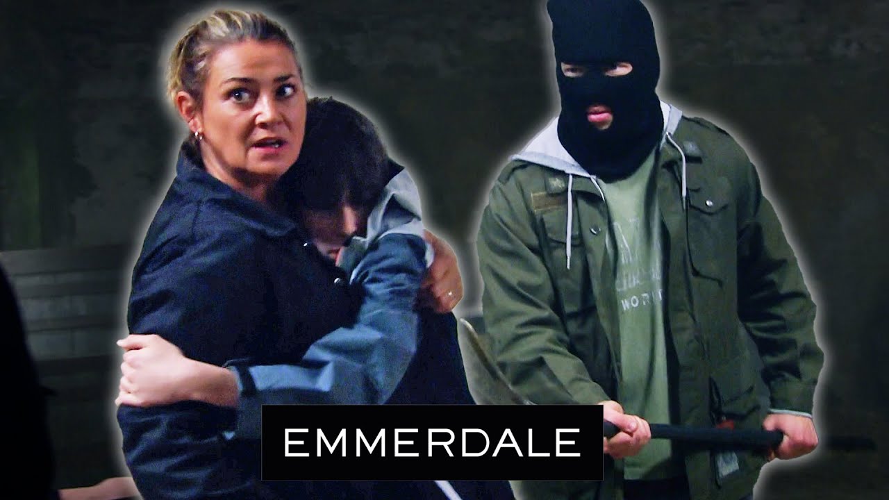 Kyle ATTACKS An Intruder With A Pitchfork | Emmerdale