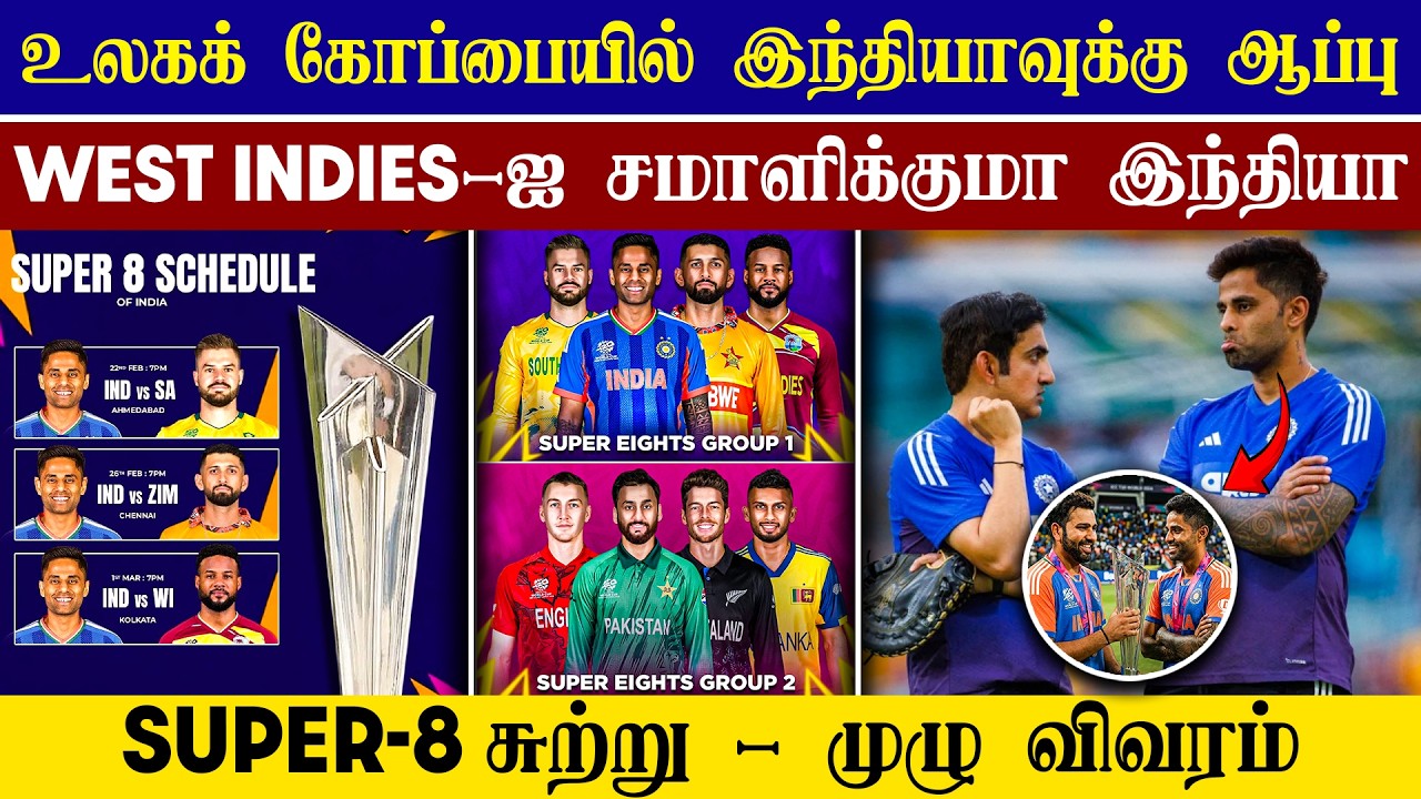 🔴LIVE : T20 World Cup 2026 Super 8 Schedule Update🤩| Indian Team In Deep Trouble😱| CRICTIME |