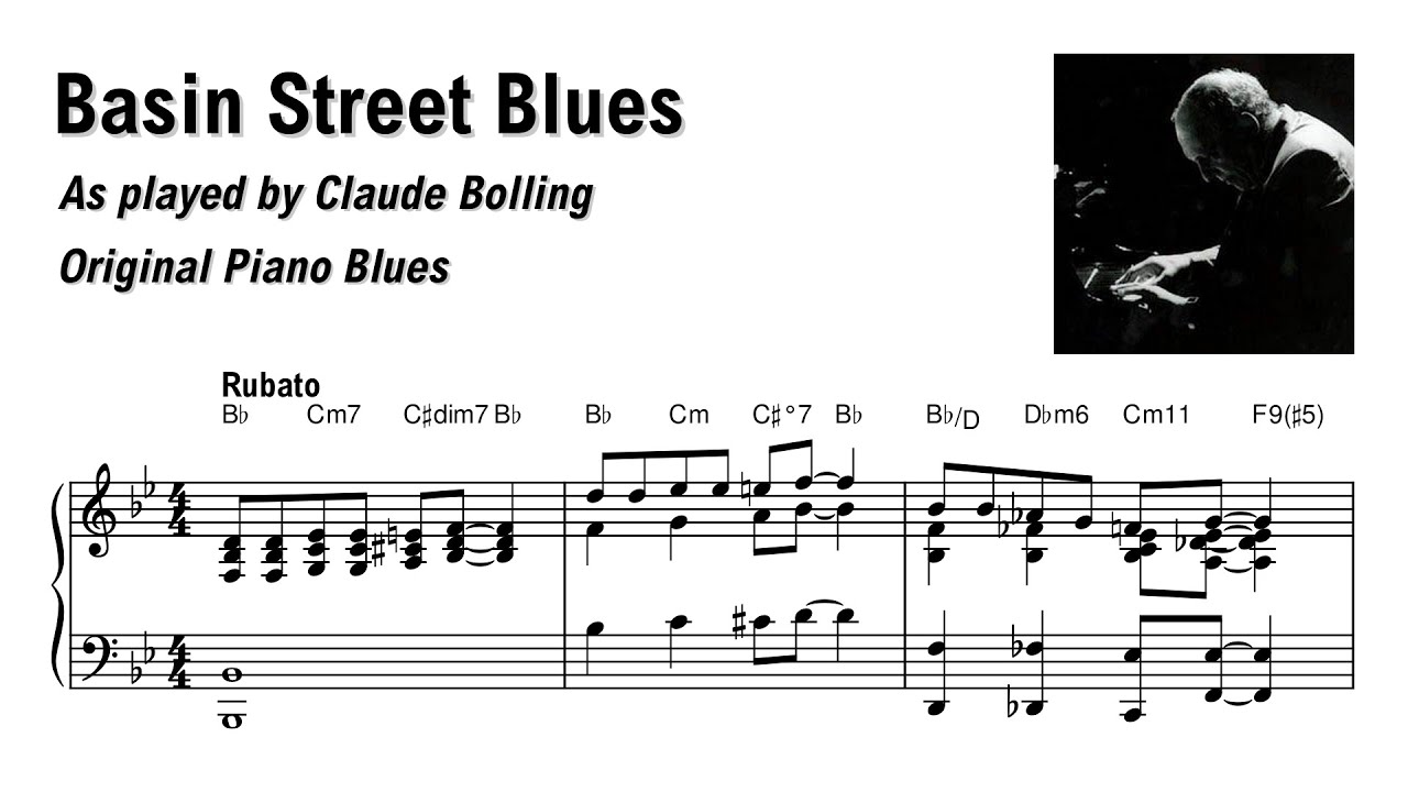 Claude Bolling - Basin Street Blues (Original Piano Blues) | Jazz piano transcription