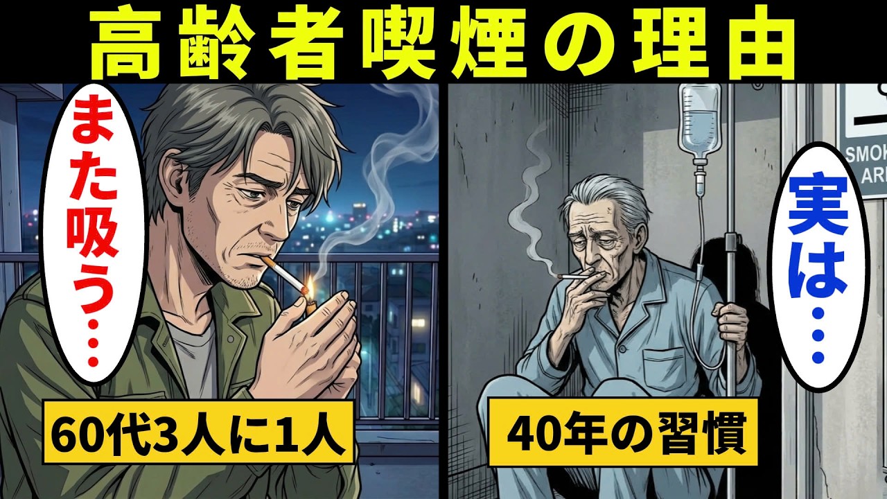 【漫画】60代の3人に1人がやっている喫煙の意外な理由。今すぐやめたほうがいい習慣とは…【メンタル闇ネタ】