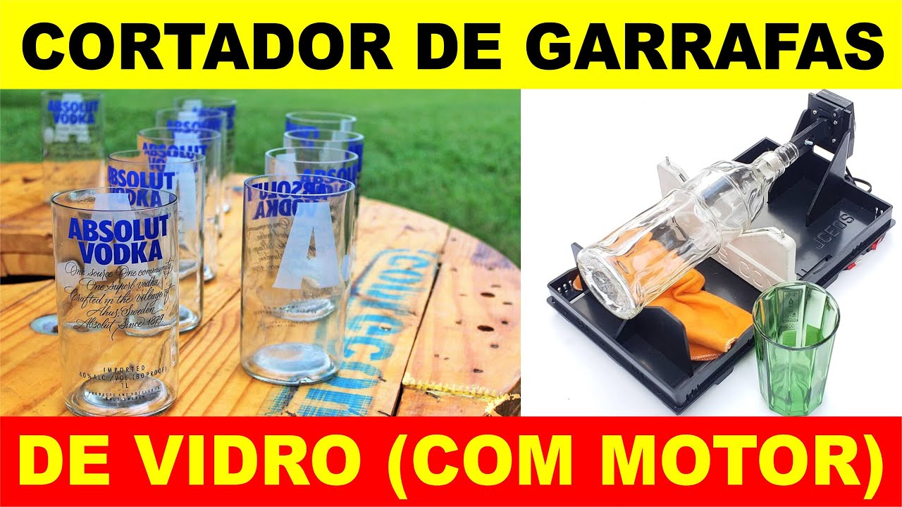 Cortador de Garrafas De Vidro Elétrico com Motor JCEOS - TESTAMOS PARA VOCÊ!