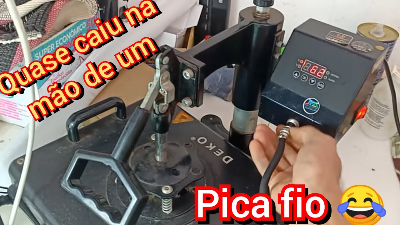 Máquina de estampar camiseta DEKO apitando.. temperatura sobe rápido apita e não aquece, dando erro
