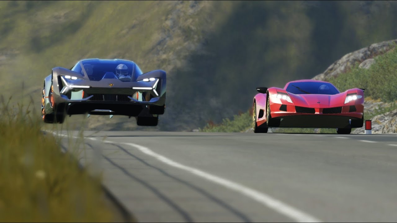 Aspark Owl Electric Hypercar vs Lamborghini Terzo Millennio at Highlands