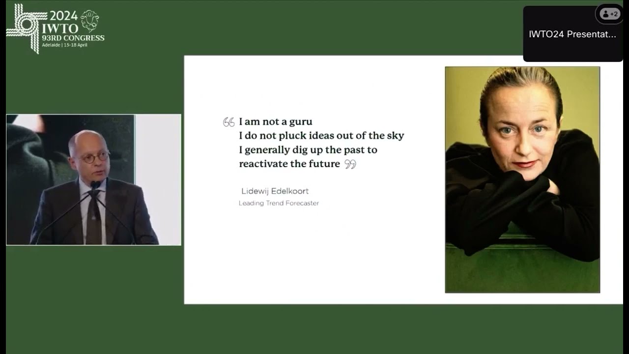 Richard Boide's presentation on the topic of casualization for the IWTO 2024