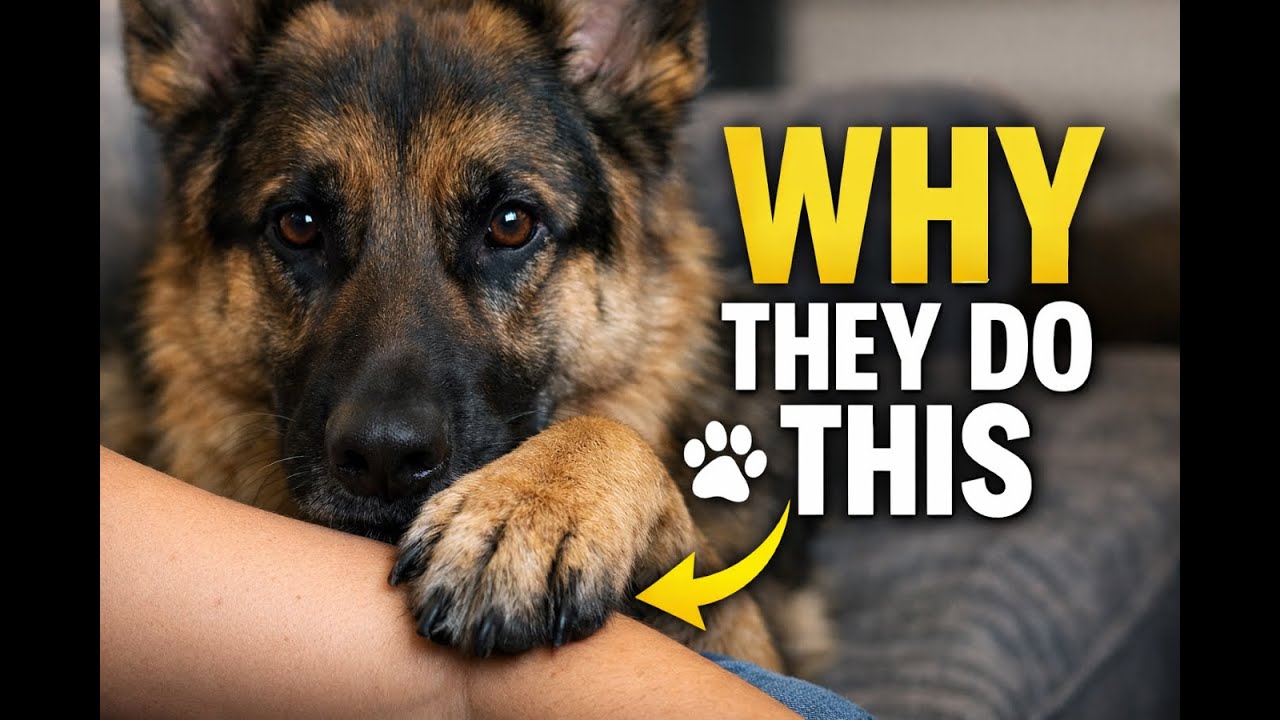 Why Does My German Shepherd Put Their Paw on Me? 🐾What Your Dog Is REALLY Trying to Say