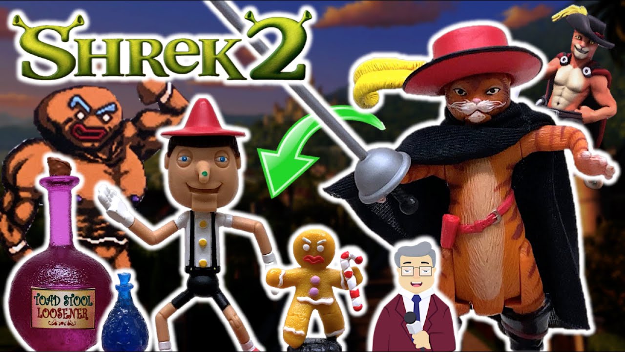 SHREK 2 - GATO con BOTAS & Furia Bola de PELOS | Colección (2004) Hasbro - TOY SHOTS