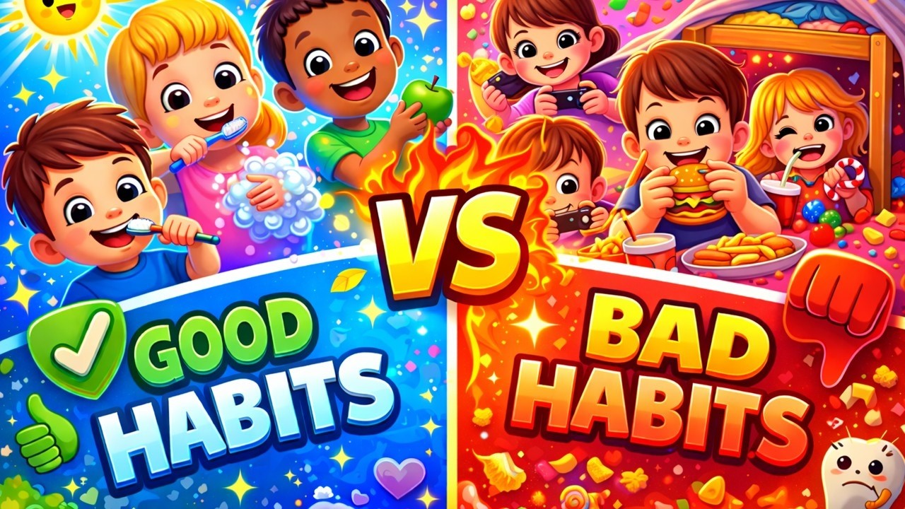 Good Habits vs Bad Habits for Kids 🧼 | Healthy Habits Song + Learning Rhymes I Nursery Rhymes & Kids