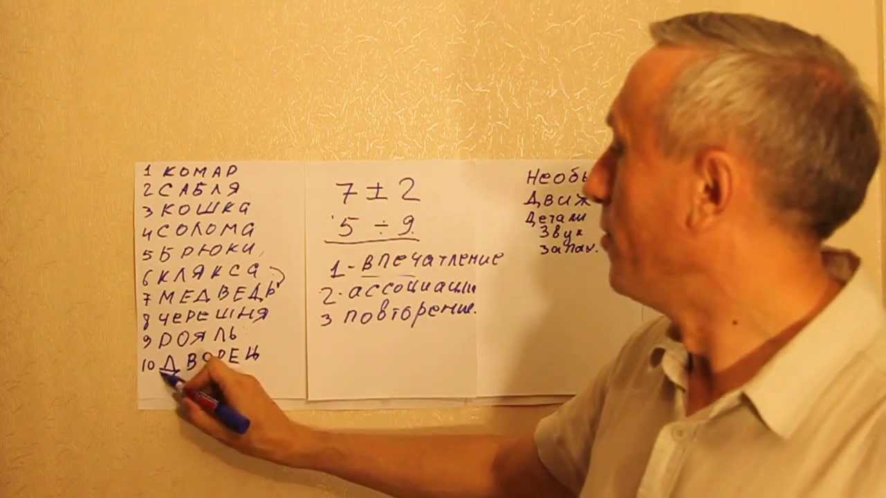 Запоминание слов и цифр