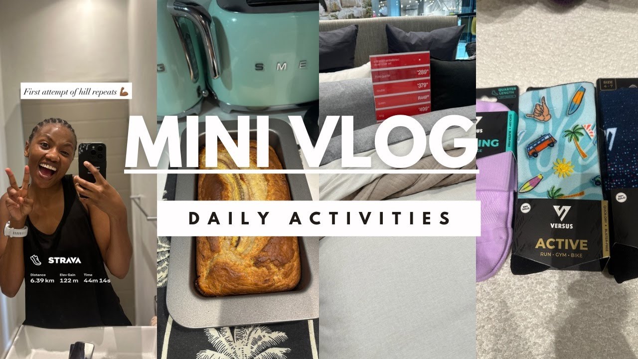 Vlog 2: Learning To Vlog | Running/ Hill Repeats | Baking Banana Bread | Duvet Shopping