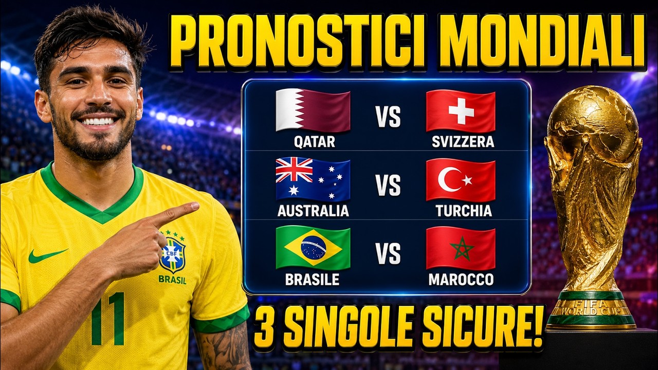 PRONOSTICI MONDIALI 2026: Schedina 1&deg; Weekend + Tripla Quota INCREDIBILE! ⚽🏆