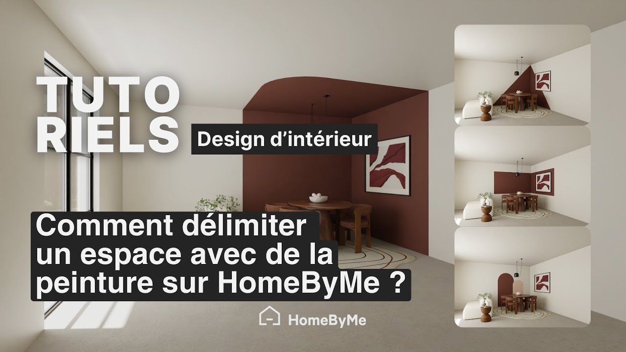 Comment délimiter un espace avec de la peinture sur HomeByMe ?