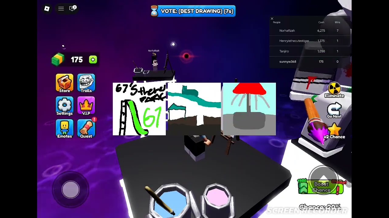 this is my first time playing draw or die and I literally won 