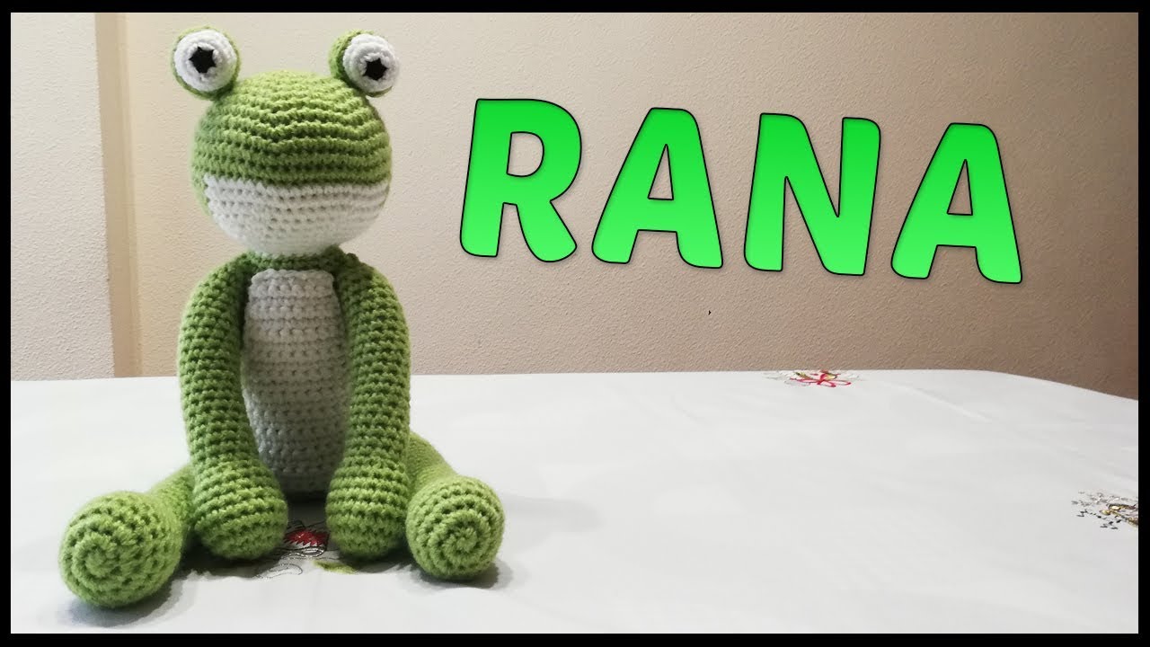 Rana hecha a crochet