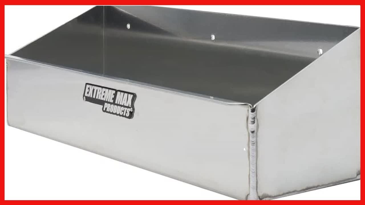 Extreme Max 5001.6208 Aluminum 6-Quart Liquids Storage Shelf for Race Trailer, Garage, Shop