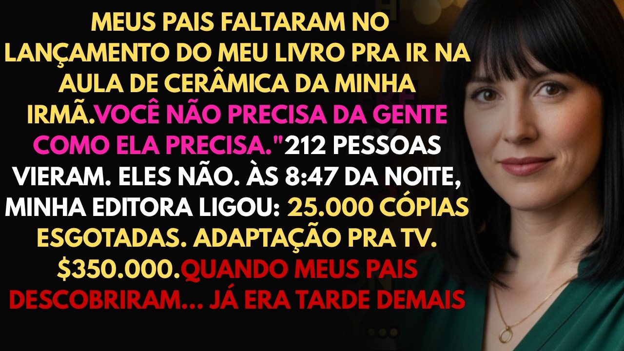 Meus Pais Faltaram ao Lançamento do Meu Livro pela Aula de Cerâmica da Minha Irmã—A Editora Ligou