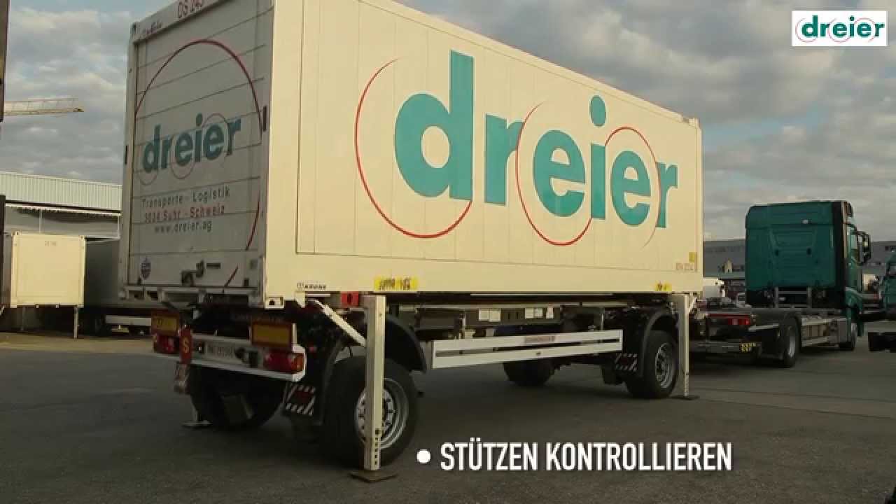 Wechselbeh&auml;lter auf St&uuml;tzen abstellen