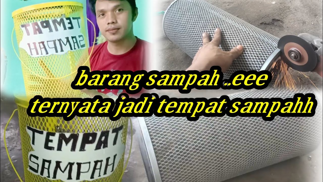 CARA MEMBUAT TEMPAT SAMPAH DARI FILTER/saringan udara
