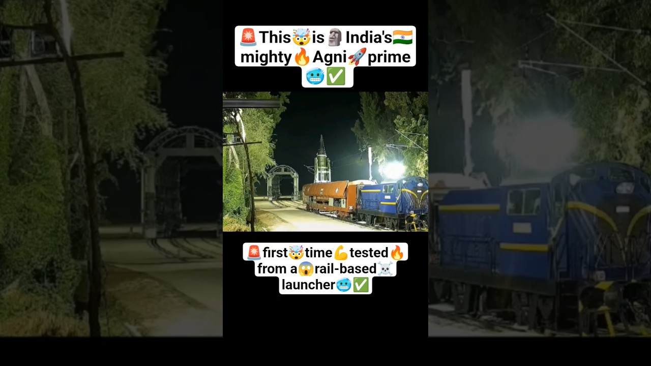 🚨🤯India's🇮🇳first🔥rail💪based ☠️launcher🥶✅