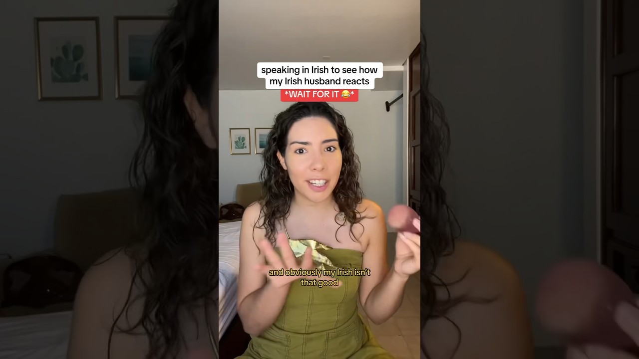 Speaking in IRISH to see how my IRISH husband reacts | Andrea & Lewis 