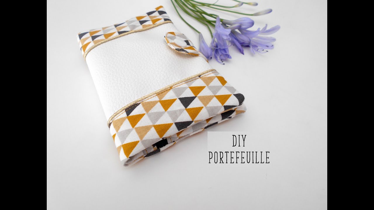Coudre un portefeuille en similicuir et coton, tuto portefeuille