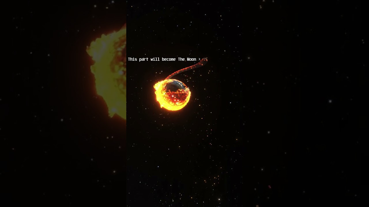 Earth VS Theia Origin of The Moon #spacesim #spacesimulation #spacesimulator #theia #earth #moon
