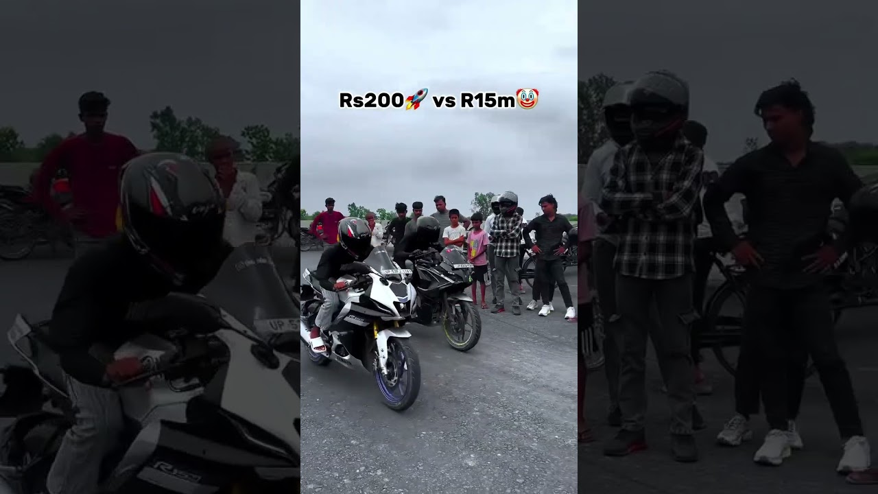 RC 200 vs R15M 🔥 | KTM vs Yamaha | Drag Race 🏍️ #bikeaddict #ktmrc #ktmracing