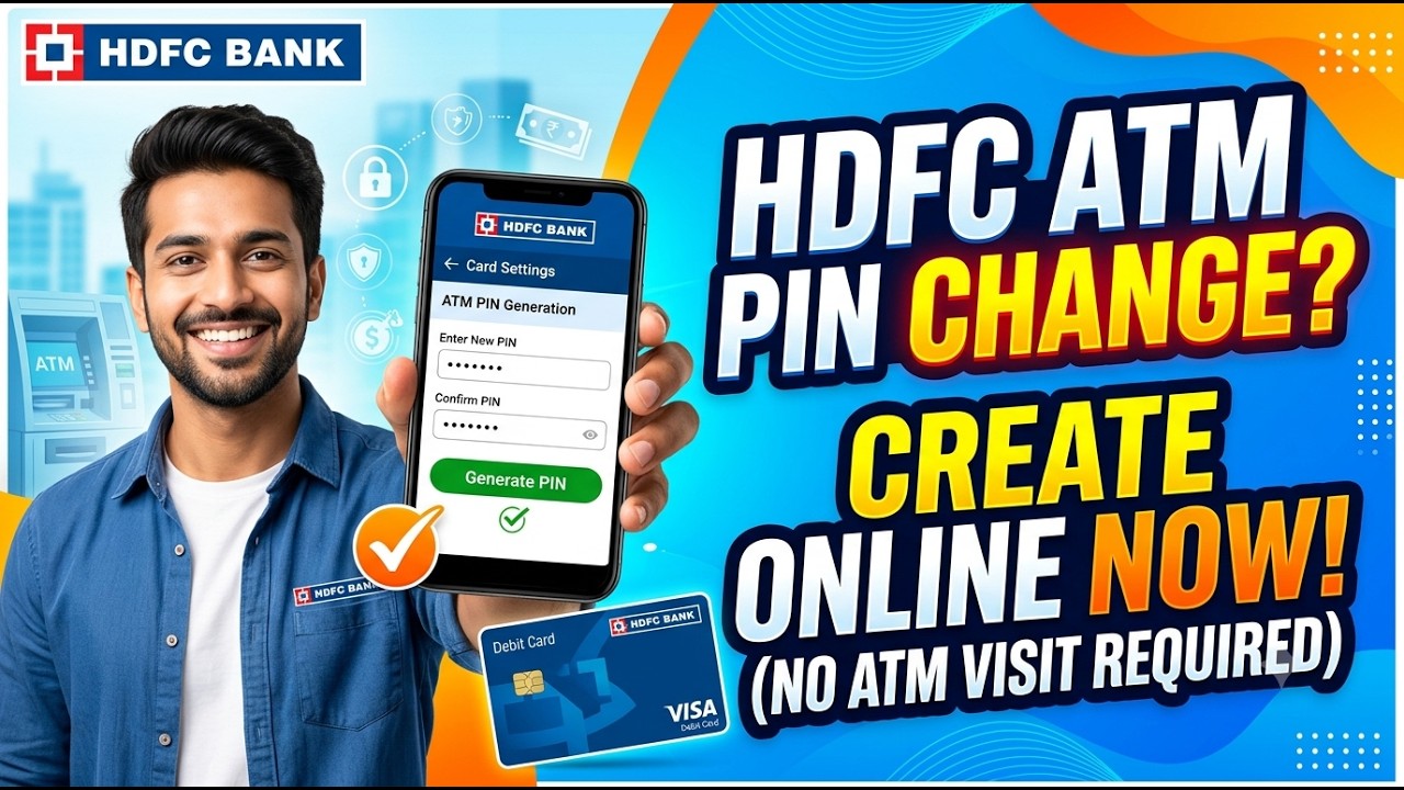 Hdfc Atm card pin change online | hdfc atm card pin generation | hdfc atm card pin kaise badle |