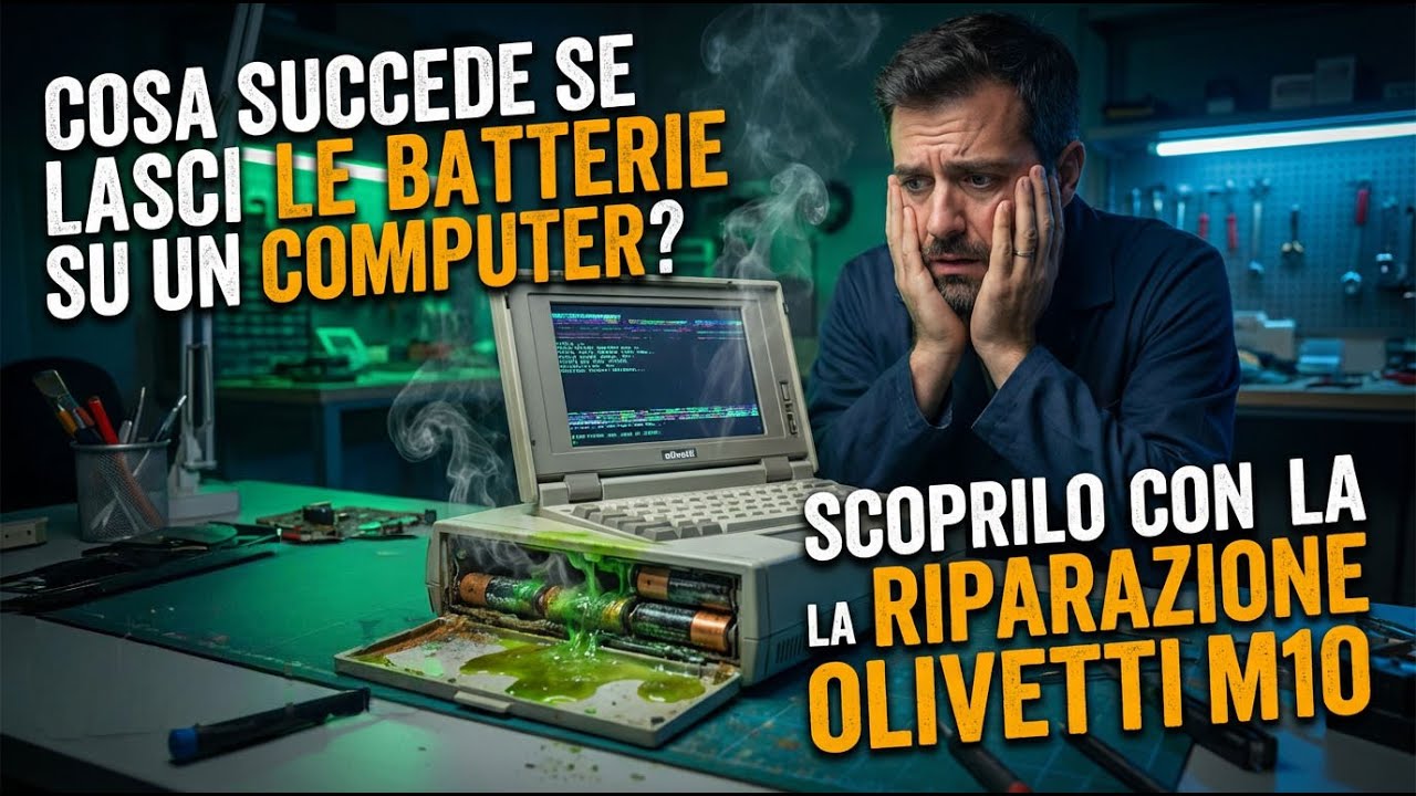 RV200: Cosa succede se lasci le batterie su un computer? Scoprilo con la riparazione Olivetti M10