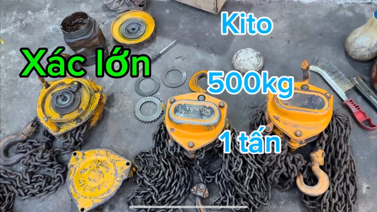 Kéo tay Kito - 500kg - 1 tấn - xích lớn kéo khỏe - êm - nguyên bản | THIẾT BỊ MINH PHƯỚC