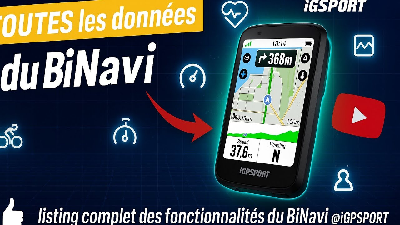 Listing complet des fonctionnalités du BiNavi @iGPSPORT je vrai rival de @Garminbike gps review
