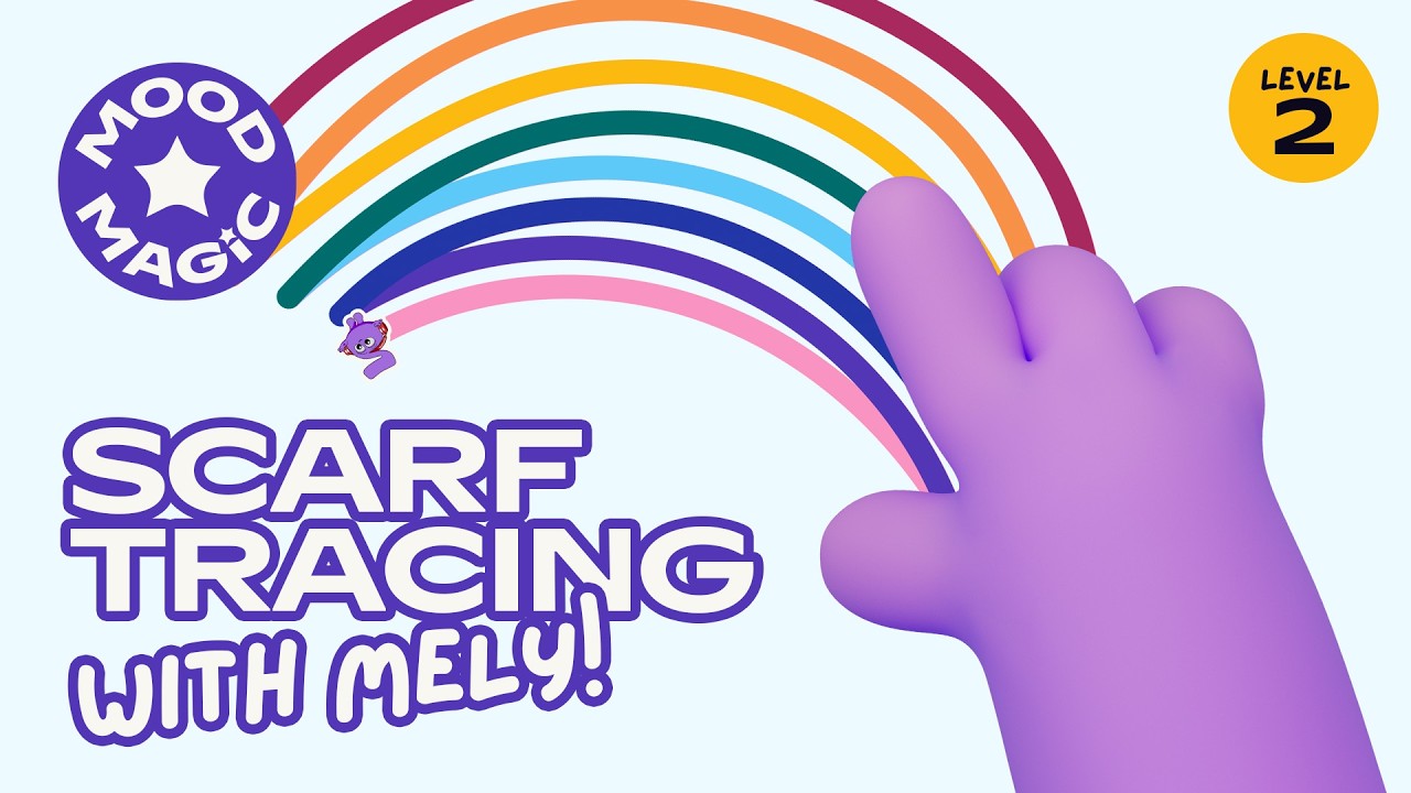 Scarf Tracing to the Beat 💜 | Level 2 Classroom Brain Break with Mely