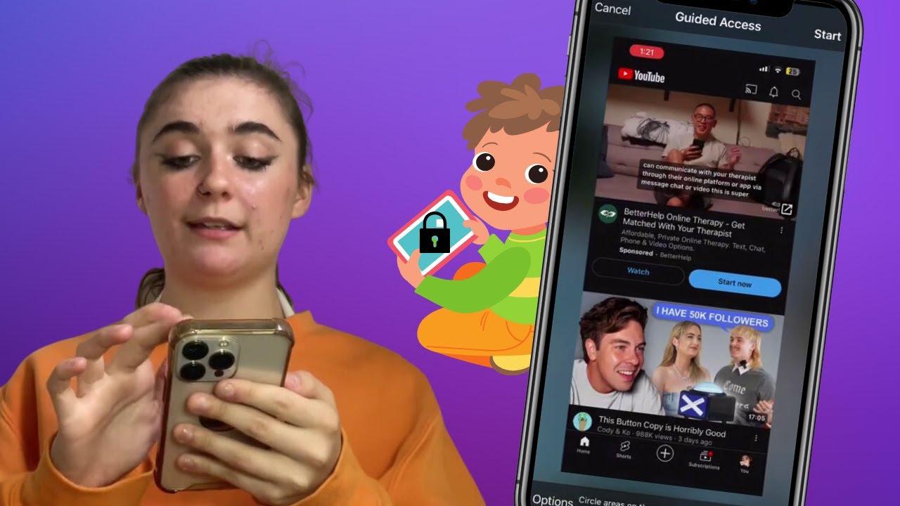 How to lock your iPhone screen when your kids watch videos