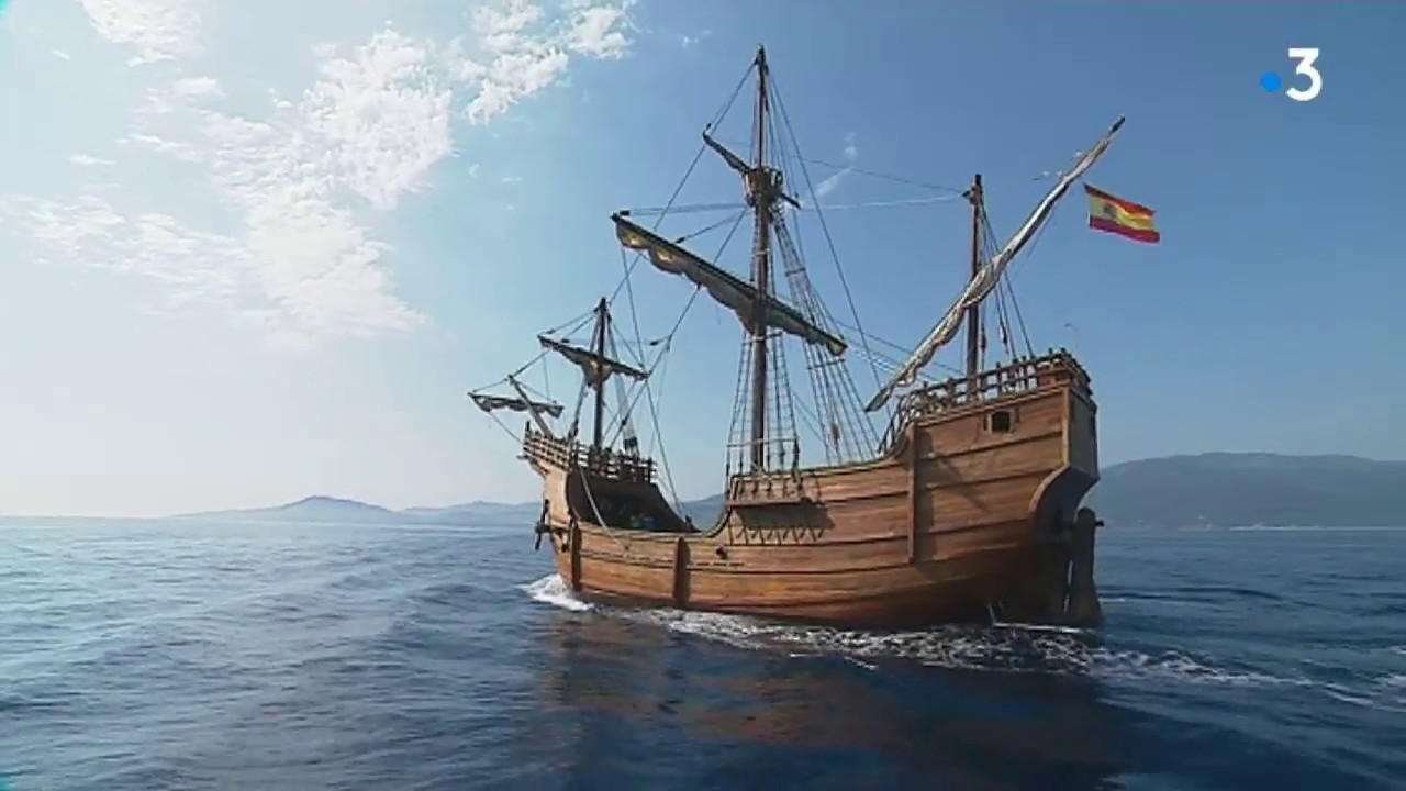 Port-Vendres (66) : la Santa Maria est au large de la côte Vermeille