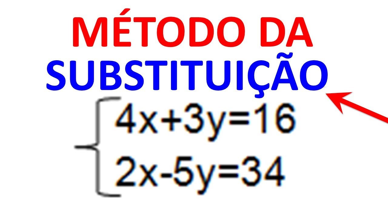 AULA SISTEMAS DE EQUAÇÕES DO PRIMEIRO GRAU MÉTODO DA SUBSTITUIÇÃO - Bando de Estudiosos