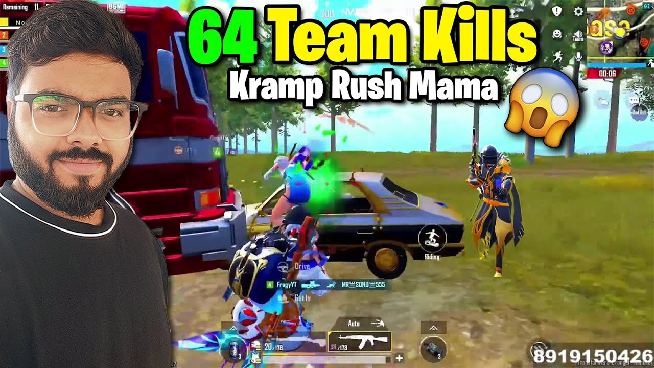 64 Kills Dinner🔥Full Rush In Conqueror Lobby BGMI