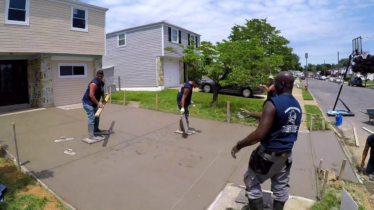 Quick and Easy Concrete Driveway replacement | Time lapse and Drone shots