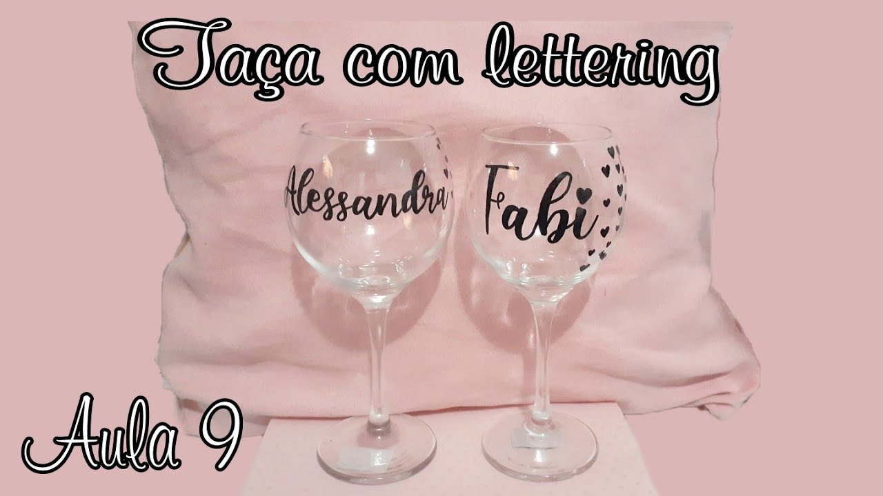 Como fazer Lettering em taça com caneta posca | Aula 09 Curso de lettering da Dai